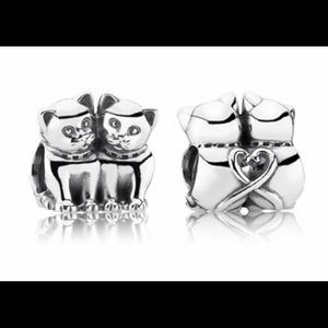 NEW Authentic Pandora Purrfect Together Bead Charm